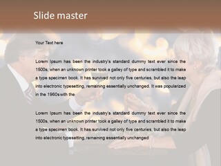 A Man And Woman Toasting With Wine Glasses PowerPoint Template