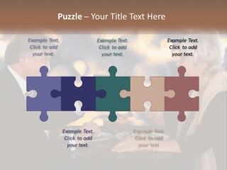 A Man And Woman Toasting With Wine Glasses PowerPoint Template