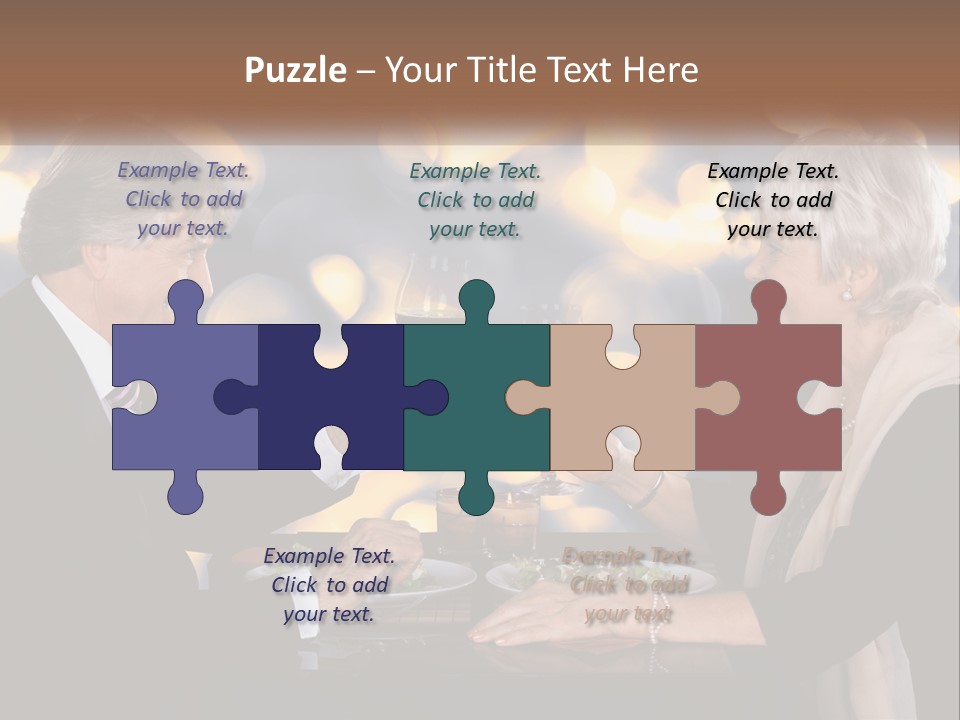 A Man And Woman Toasting With Wine Glasses PowerPoint Template