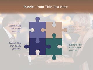 A Man And Woman Toasting With Wine Glasses PowerPoint Template