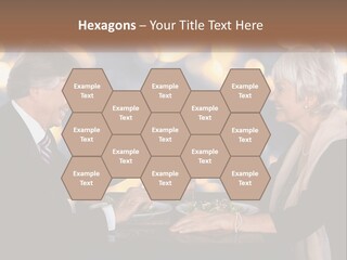 A Man And Woman Toasting With Wine Glasses PowerPoint Template