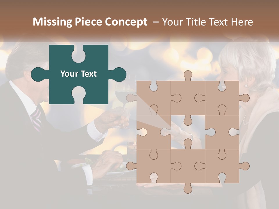 A Man And Woman Toasting With Wine Glasses PowerPoint Template