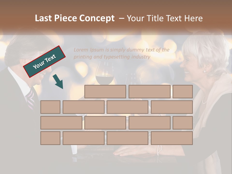 A Man And Woman Toasting With Wine Glasses PowerPoint Template