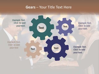 A Man And Woman Toasting With Wine Glasses PowerPoint Template