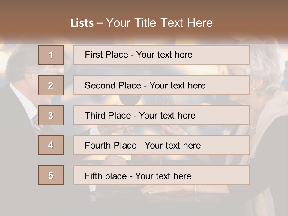 A Man And Woman Toasting With Wine Glasses PowerPoint Template