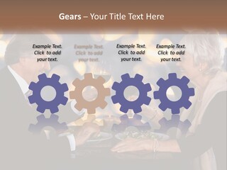 A Man And Woman Toasting With Wine Glasses PowerPoint Template