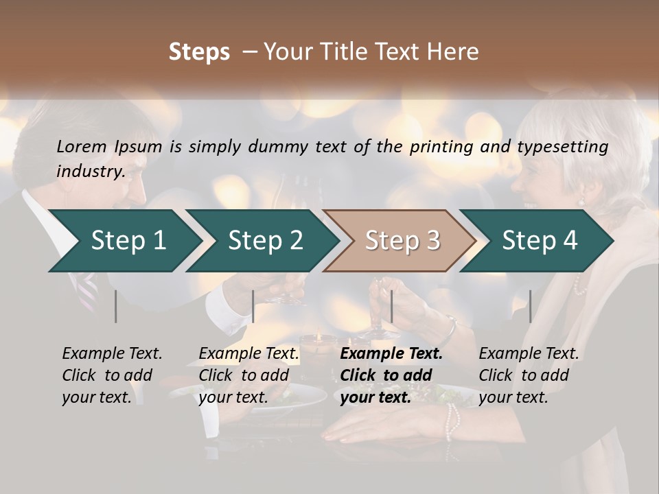 A Man And Woman Toasting With Wine Glasses PowerPoint Template