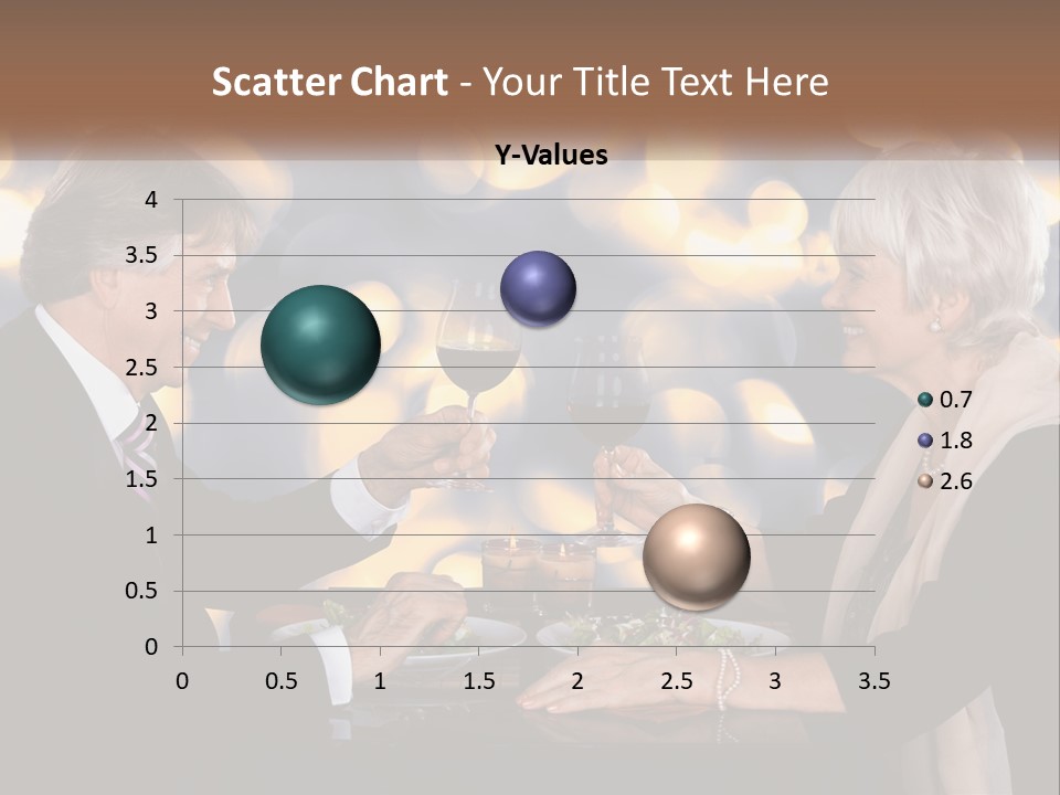 A Man And Woman Toasting With Wine Glasses PowerPoint Template