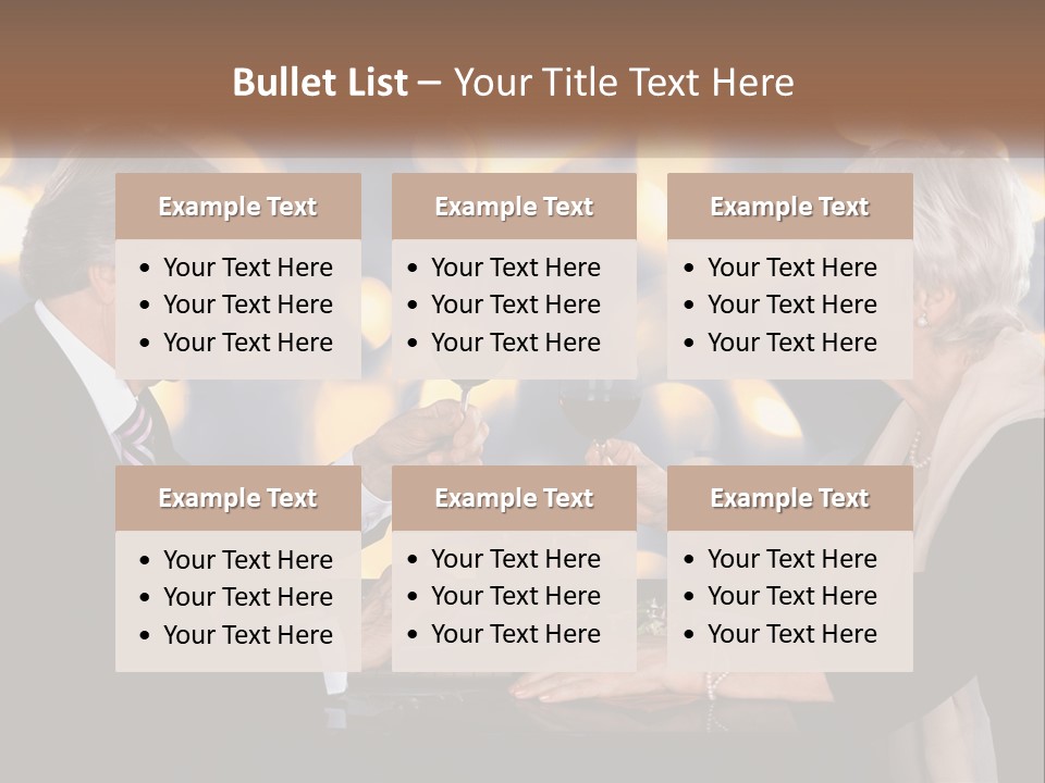 A Man And Woman Toasting With Wine Glasses PowerPoint Template