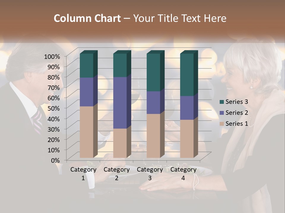 A Man And Woman Toasting With Wine Glasses PowerPoint Template