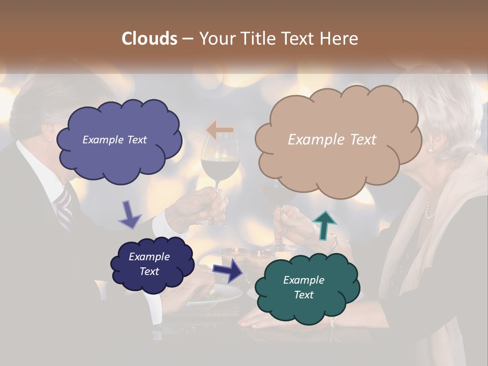 A Man And Woman Toasting With Wine Glasses PowerPoint Template