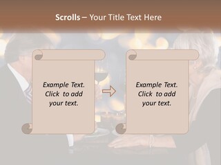 A Man And Woman Toasting With Wine Glasses PowerPoint Template