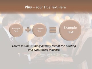 A Man And Woman Toasting With Wine Glasses PowerPoint Template