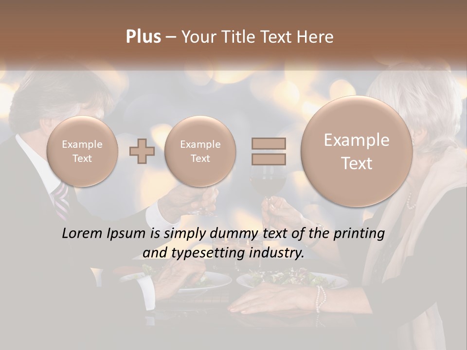 A Man And Woman Toasting With Wine Glasses PowerPoint Template