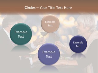 A Man And Woman Toasting With Wine Glasses PowerPoint Template