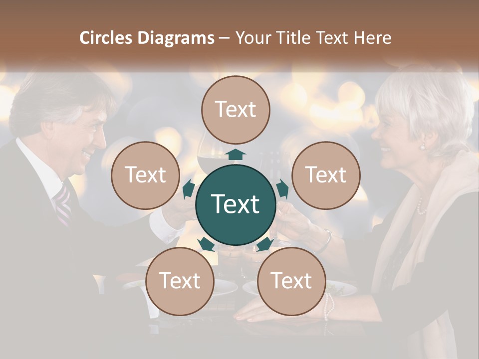 A Man And Woman Toasting With Wine Glasses PowerPoint Template