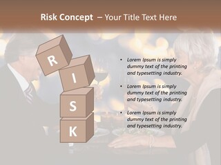 A Man And Woman Toasting With Wine Glasses PowerPoint Template