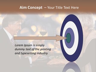 A Man And Woman Toasting With Wine Glasses PowerPoint Template