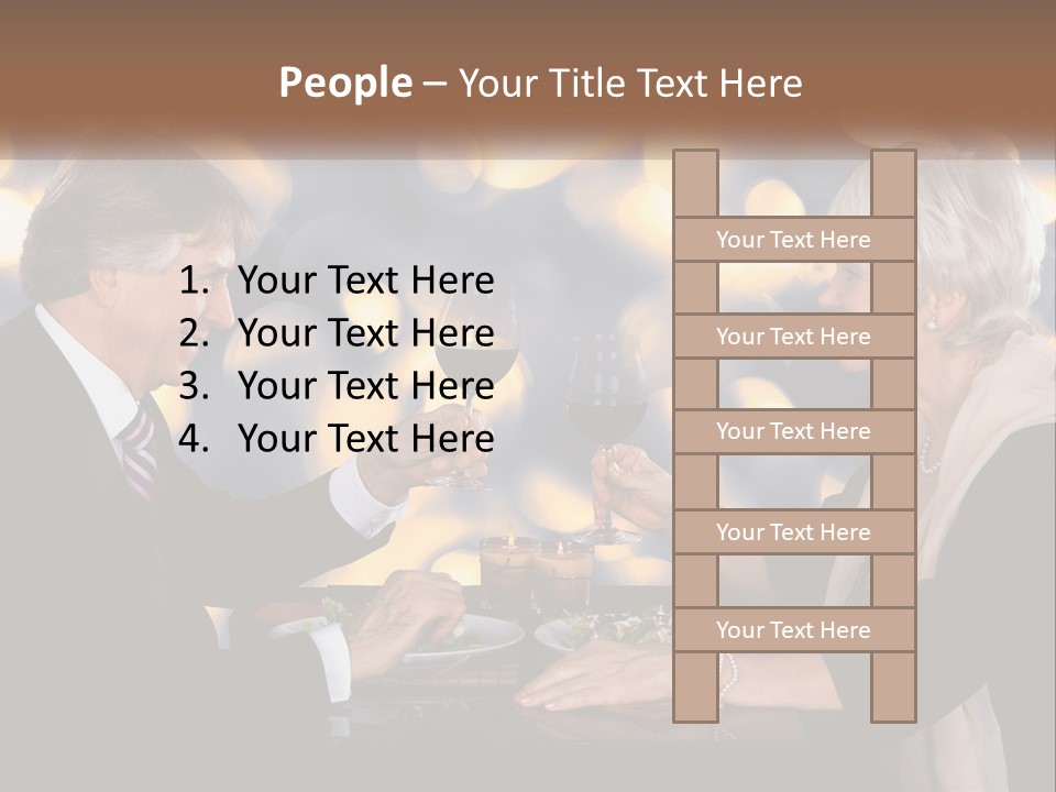 A Man And Woman Toasting With Wine Glasses PowerPoint Template