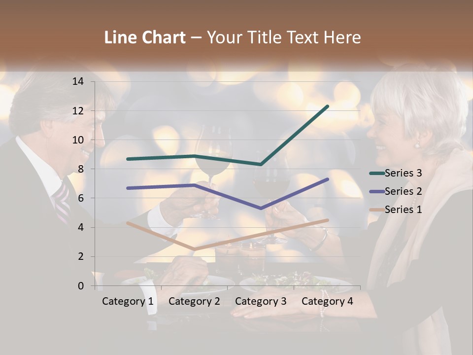 A Man And Woman Toasting With Wine Glasses PowerPoint Template