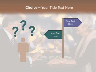 A Man And Woman Toasting With Wine Glasses PowerPoint Template