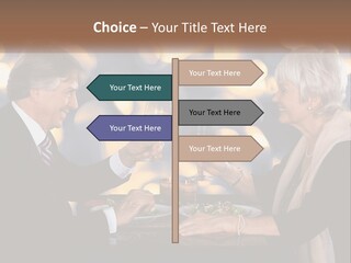 A Man And Woman Toasting With Wine Glasses PowerPoint Template