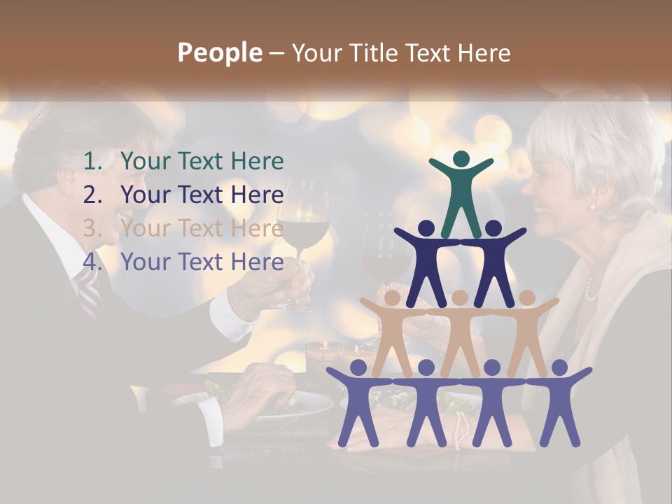 A Man And Woman Toasting With Wine Glasses PowerPoint Template