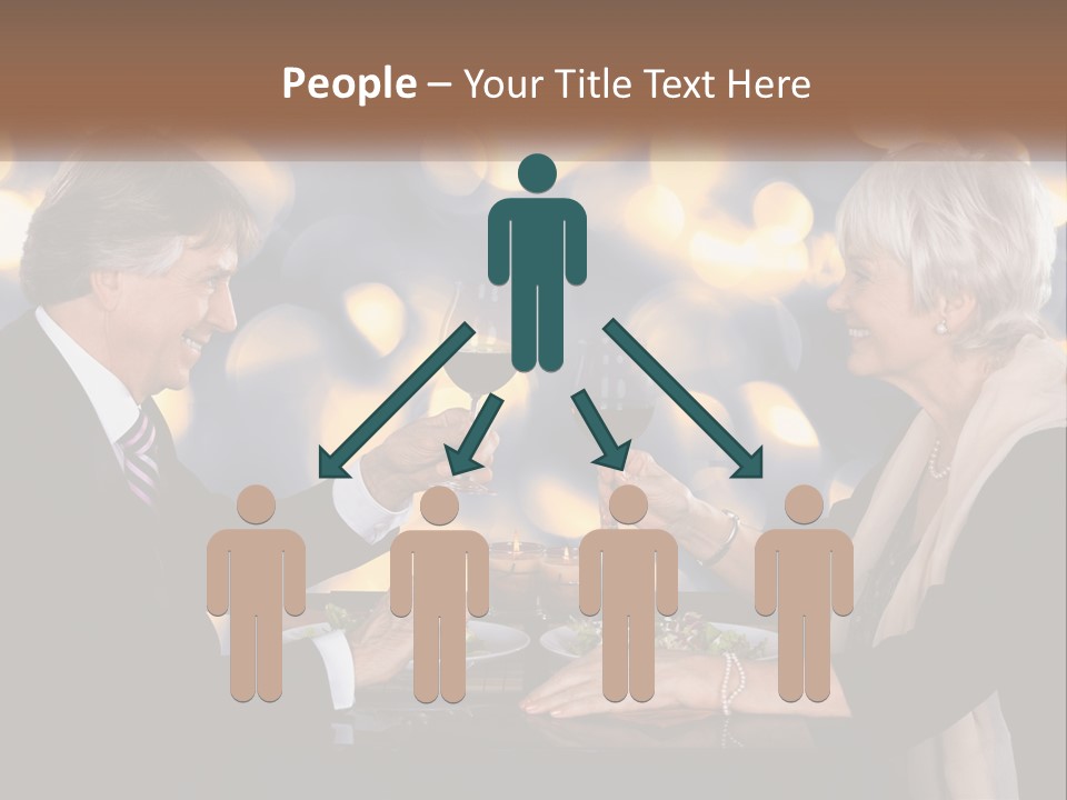 A Man And Woman Toasting With Wine Glasses PowerPoint Template