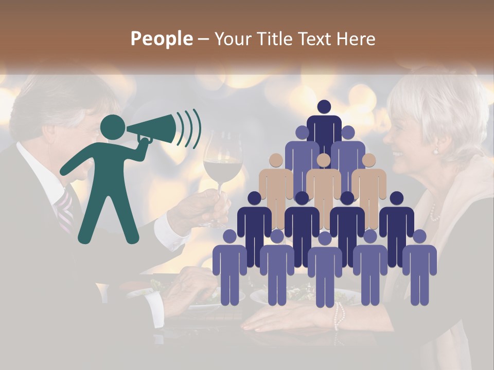 A Man And Woman Toasting With Wine Glasses PowerPoint Template