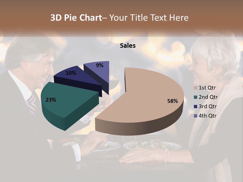 A Man And Woman Toasting With Wine Glasses PowerPoint Template