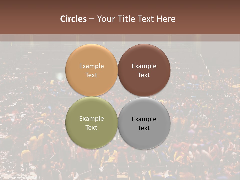 A Large Group Of People In A Large Auditorium PowerPoint Template