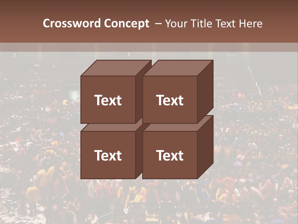 A Large Group Of People In A Large Auditorium PowerPoint Template