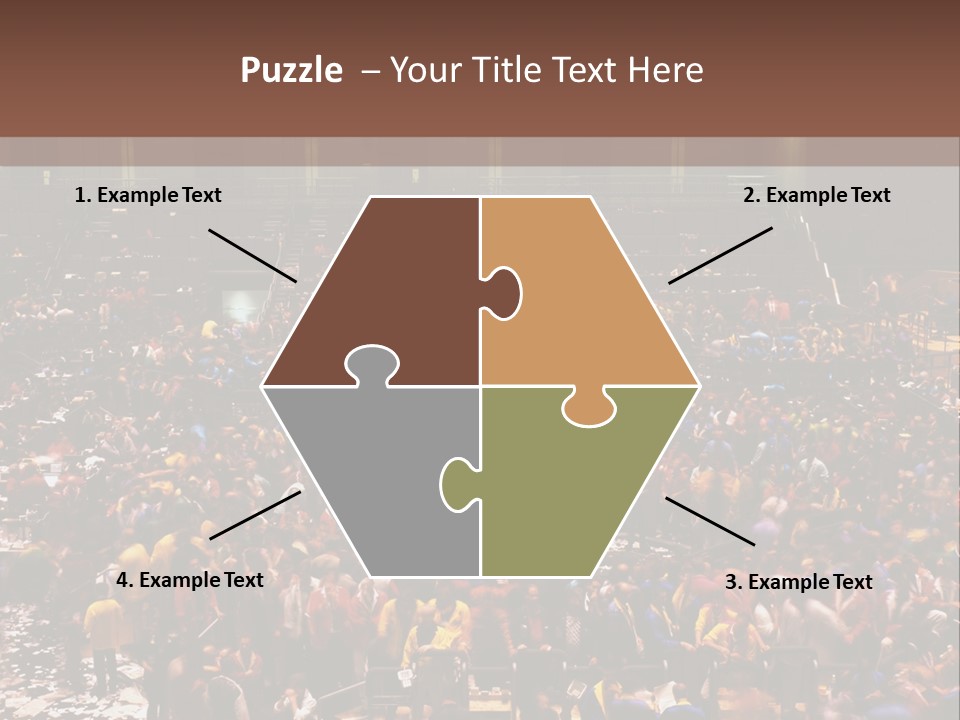 A Large Group Of People In A Large Auditorium PowerPoint Template