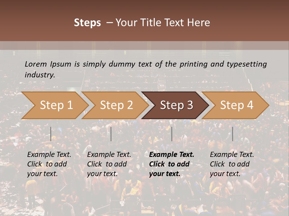 A Large Group Of People In A Large Auditorium PowerPoint Template