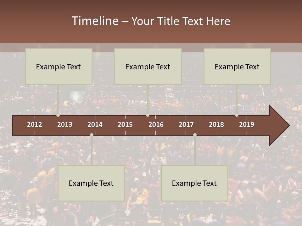A Large Group Of People In A Large Auditorium PowerPoint Template