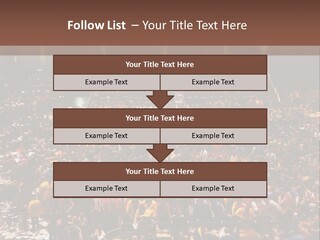A Large Group Of People In A Large Auditorium PowerPoint Template