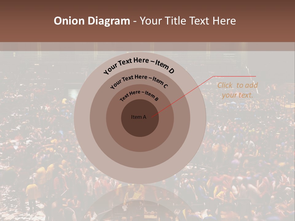 A Large Group Of People In A Large Auditorium PowerPoint Template