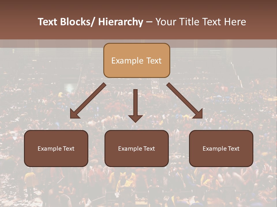 A Large Group Of People In A Large Auditorium PowerPoint Template