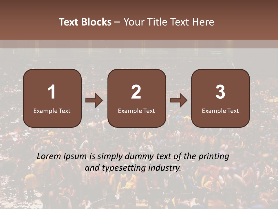 A Large Group Of People In A Large Auditorium PowerPoint Template
