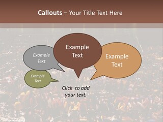 A Large Group Of People In A Large Auditorium PowerPoint Template