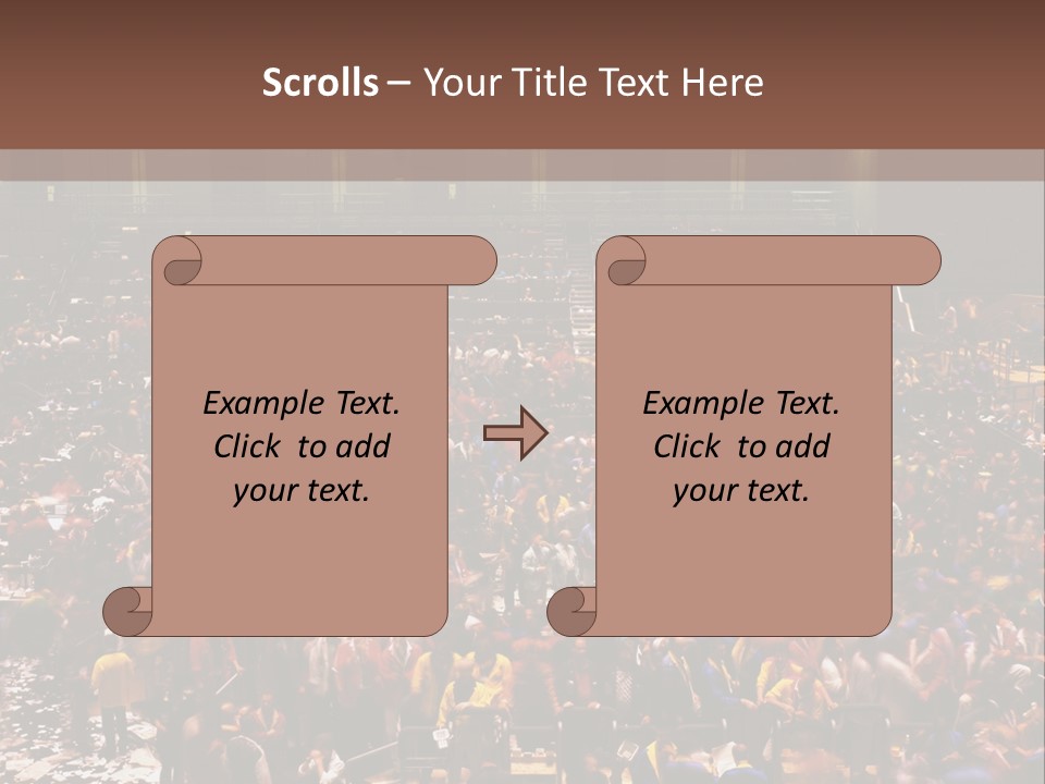 A Large Group Of People In A Large Auditorium PowerPoint Template