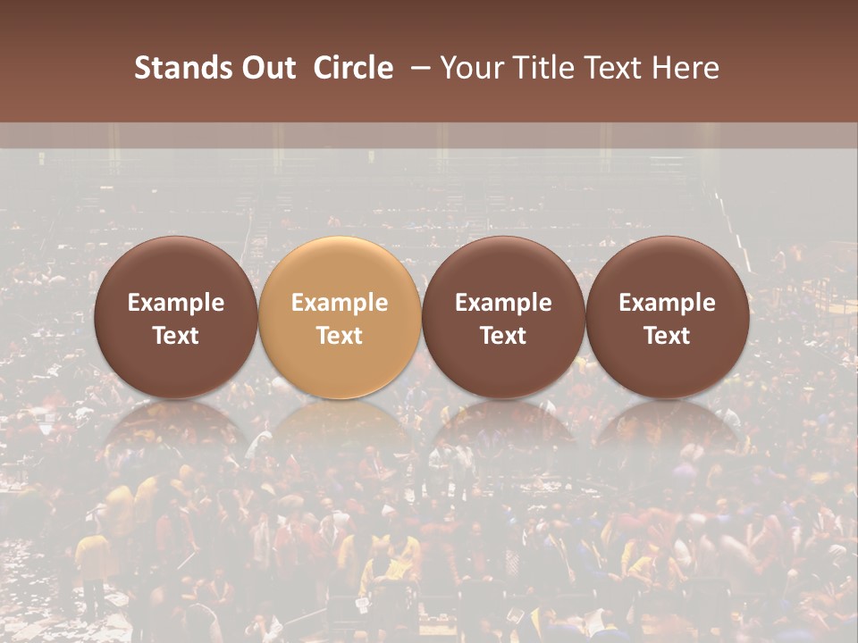 A Large Group Of People In A Large Auditorium PowerPoint Template