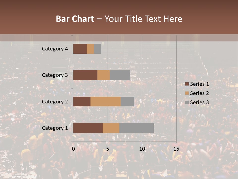 A Large Group Of People In A Large Auditorium PowerPoint Template