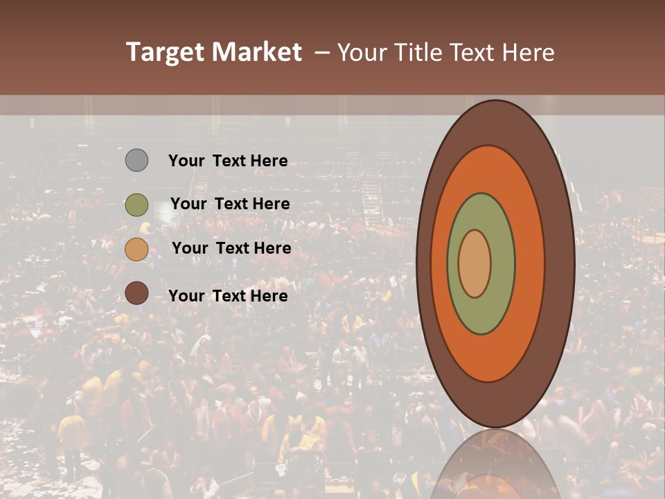 A Large Group Of People In A Large Auditorium PowerPoint Template