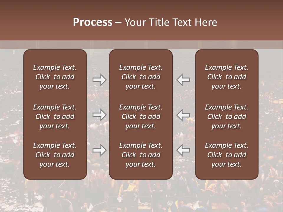 A Large Group Of People In A Large Auditorium PowerPoint Template