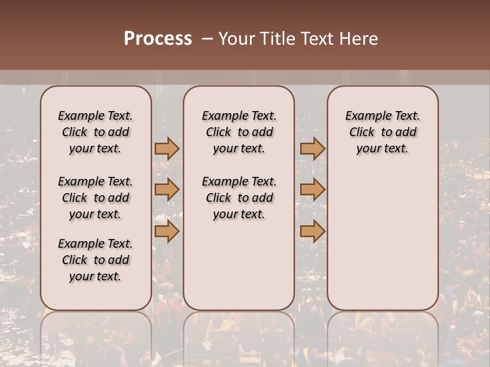 A Large Group Of People In A Large Auditorium PowerPoint Template