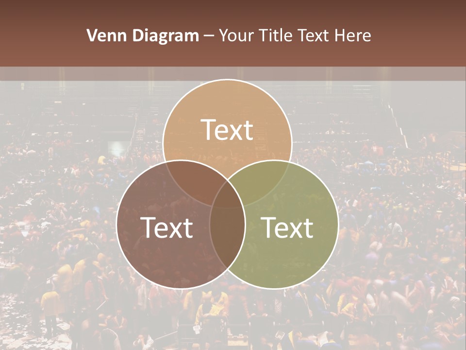 A Large Group Of People In A Large Auditorium PowerPoint Template