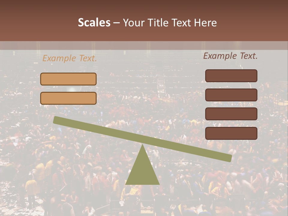 A Large Group Of People In A Large Auditorium PowerPoint Template