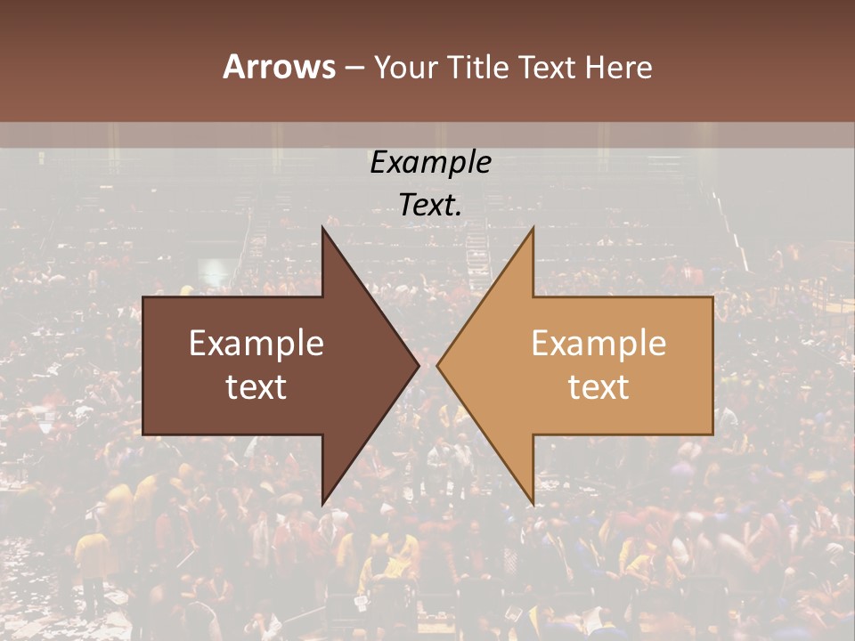 A Large Group Of People In A Large Auditorium PowerPoint Template