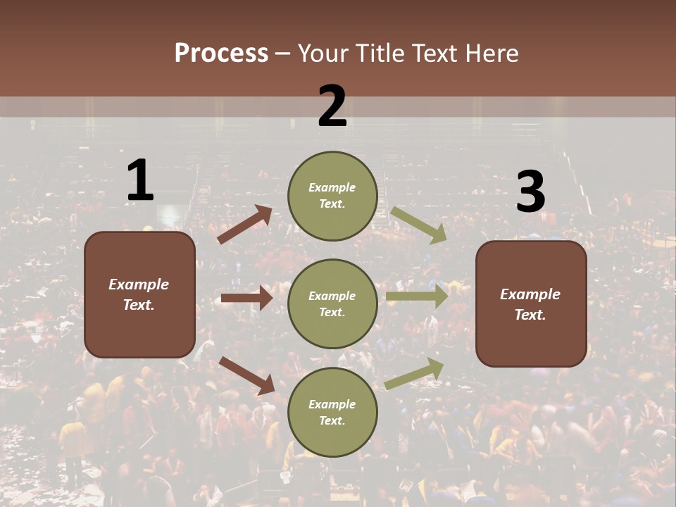 A Large Group Of People In A Large Auditorium PowerPoint Template